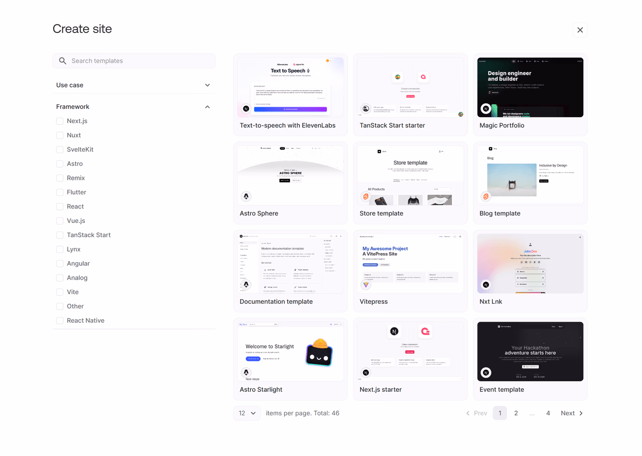 Site template