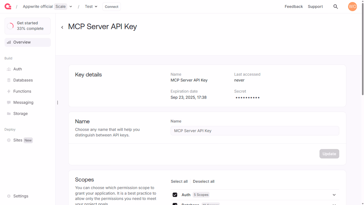Create API Key